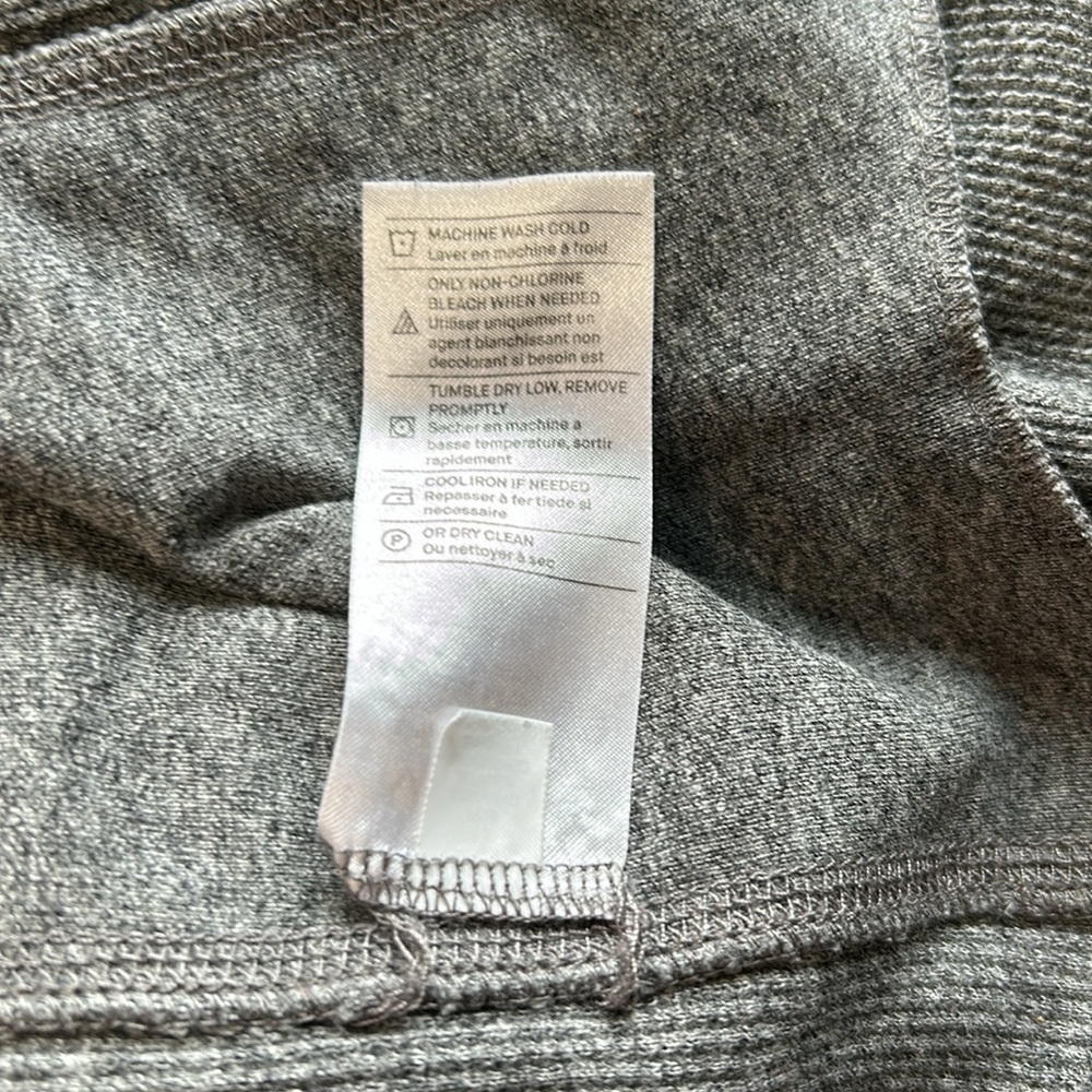 VINCE Mens Hoodie V Neck Long Sleeve Henley Button Placket Top Gray Sz M - Picture 10 of 10